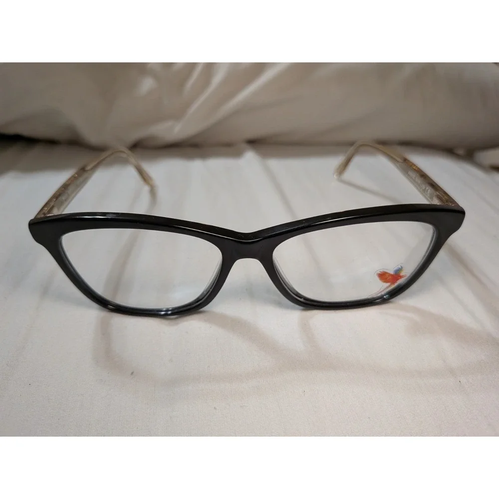 Maui Jim Eyeglasses MJO2122-02 Black Gloss Cat Eye 53[]16 135 Italy #M77
